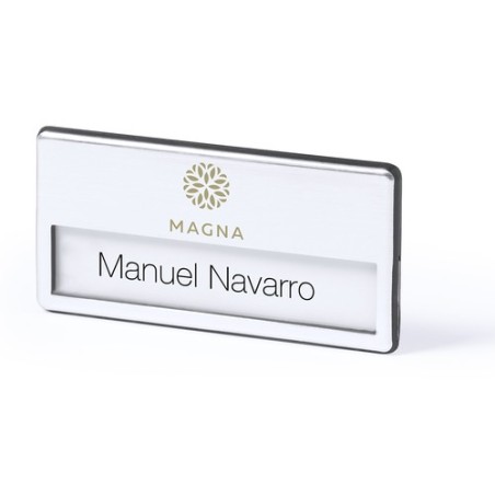 Badge Publicitaire Sur Mesure - Upsin Couleurs : argenté