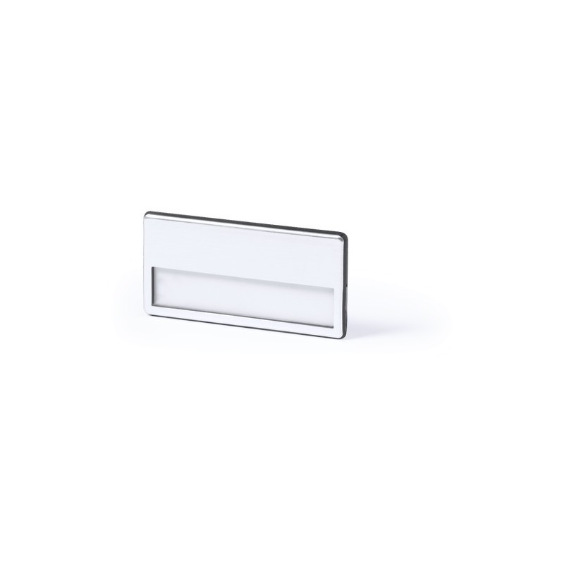 Badge Publicitaire Sur Mesure - Upsin Couleurs : argenté marquage laser ultra précis