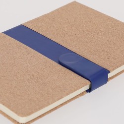 Bloc-notes pas cher personnalisé Cebex Matières : liège Couleurs : noir cadeau collaborateur premium