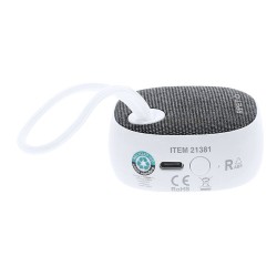 Haut-parleur personnalisé pas cher de Kompec RCS Matières : ABS recyclé Couleurs : blanc impression haute définition