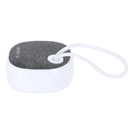 Haut-parleur personnalisé pas cher de Kompec RCS Matières : ABS recyclé Couleurs : blanc marquage laser ultra précis