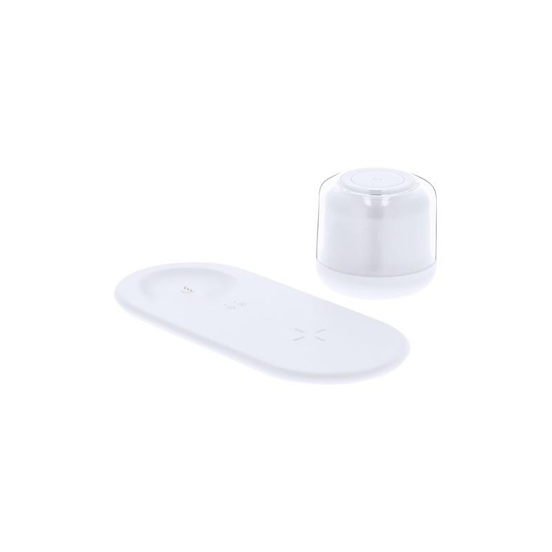 Lampe personnalisée chargeur pas cher Reginal Couleurs : blanc cadeau entreprise pas cher
