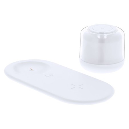 Lampe personnalisée chargeur pas cher Reginal Couleurs : blanc cadeau entreprise pas cher