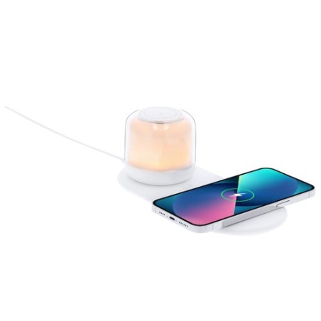 Lampe personnalisée chargeur pas cher Reginal Couleurs : blanc marquage laser ultra précis