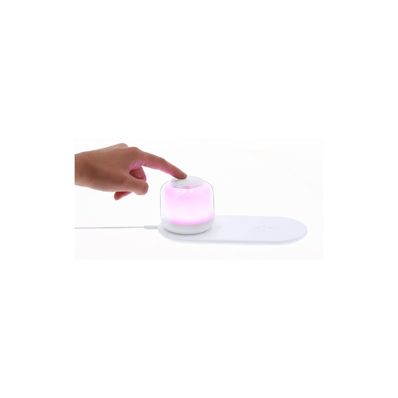 Lampe personnalisée chargeur pas cher Reginal Couleurs : blanc objet promotionnel éco-responsable