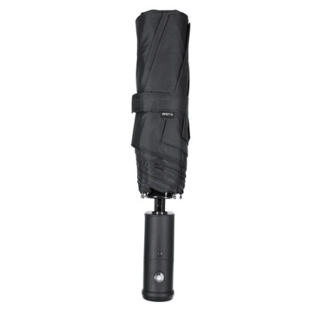 Parapluie personnalisé pas cher - Pulsak Matières : PET recyclé Couleurs : noir goodies publicitaire événementiel