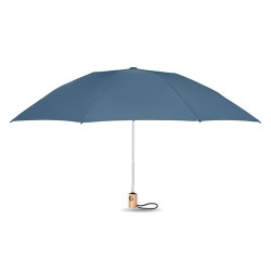 Parapluie pliable  190T en RPET de 23'' - LEEDS Matières : métal Couleurs : bleu cadeau entreprise pas cher