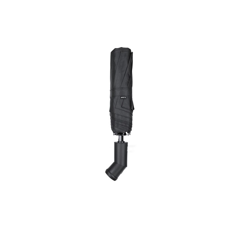 Parapluie personnalisé pas cher - Pulsak Matières : PET recyclé Couleurs : noir livraison express 24h 48h