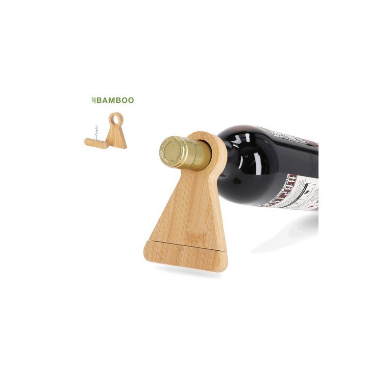 Tire-Bouchon Support Personnalisé Économique Kofko Matières : bambou Couleurs : naturel