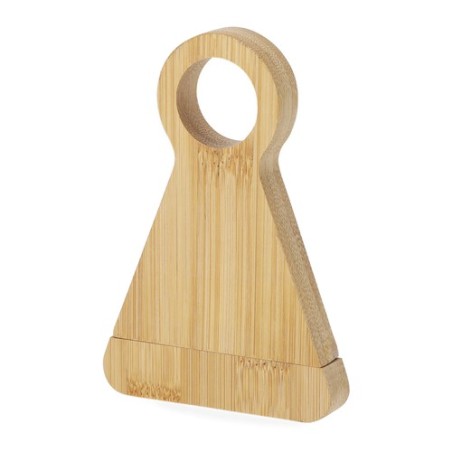 Tire-Bouchon Support Personnalisé Économique Kofko Matières : bambou Couleurs : naturel personnalisable avec votre logo