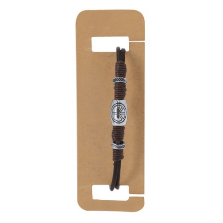 Bracelet personnalisé pas cher Luco Matières : cuir Couleurs : marron