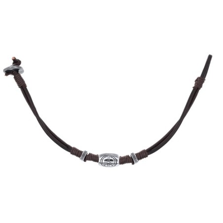 Bracelet personnalisé pas cher Luco Matières : cuir Couleurs : marron goodies publicitaire événementiel