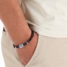 Bracelet personnalisé pas cher Luco Matières : cuir Couleurs : marron marquage laser ultra précis
