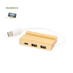 HUB USB Éco-responsable Personnalisé pas cher - Cirzo Matières : bambou
