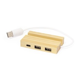 HUB USB Éco-responsable Personnalisé pas cher - Cirzo Matières : bambou 2