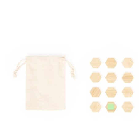 Set d'Aimants Éco-responsables Personnalisés en Bambou Lirix Matières : bambou cadeau collaborateur premium