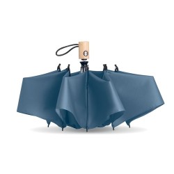 Parapluie pliable  190T en RPET de 23'' - LEEDS Matières : métal Couleurs : bleu goodies publicitaire événementiel