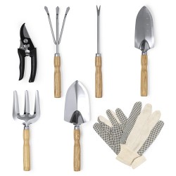 Ensemble de Jardinage Personnalisé avec 8 Accessoires Essentiels - Kuruma Matières : bois impression haute définition