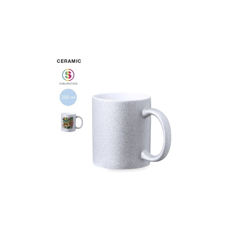 Tasse Sublimable Personnalisée 300ml Robleda Matières : céramique Couleurs : argenté personnalisable avec votre logo