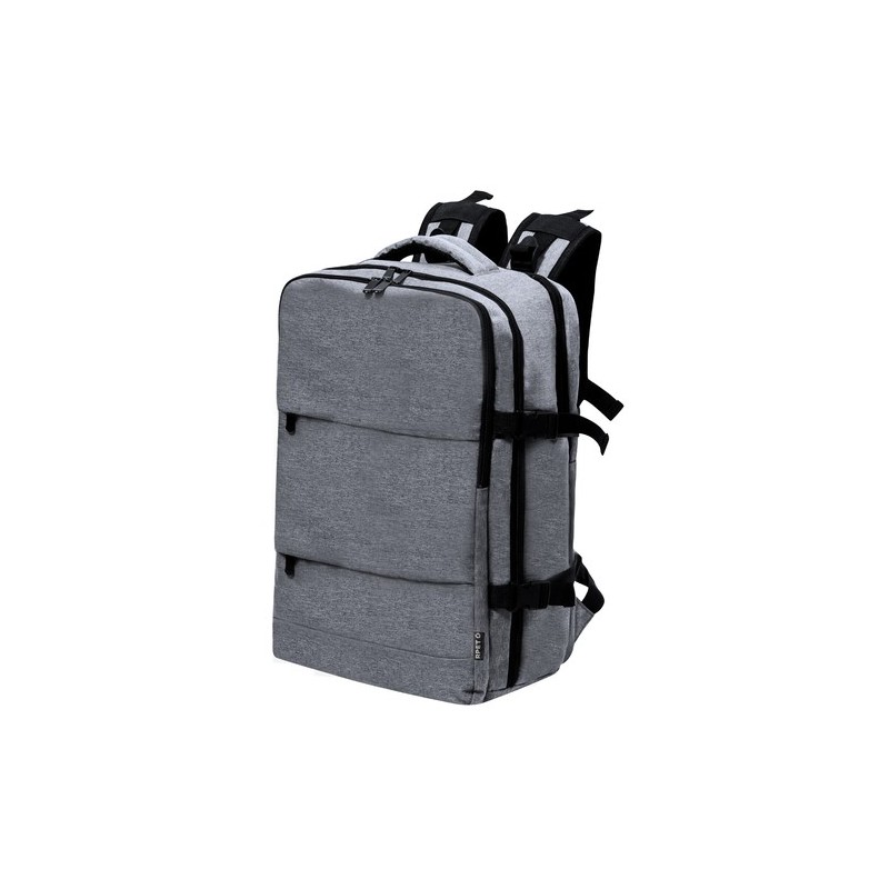 Sac à Dos Personnalisé Confortable et Durable - Myriax Matières : PET recyclé Couleurs : noir objet promotionnel éco-responsable