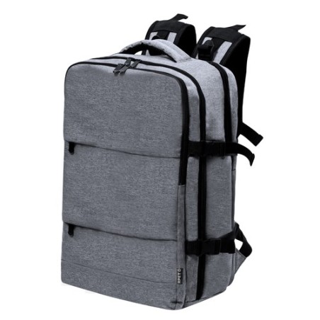 Sac à Dos Personnalisé Confortable et Durable - Myriax Matières : PET recyclé Couleurs : noir objet promotionnel éco-responsable