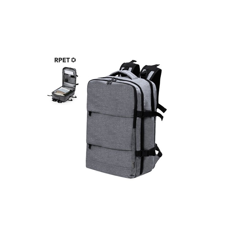 Sac à Dos Personnalisé Confortable et Durable - Myriax Matières : PET recyclé Couleurs : gris cadeau entreprise pas cher