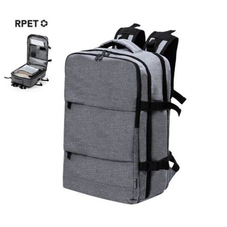 Sac à Dos Personnalisé Confortable et Durable - Myriax Matières : PET recyclé Couleurs : gris cadeau entreprise pas cher