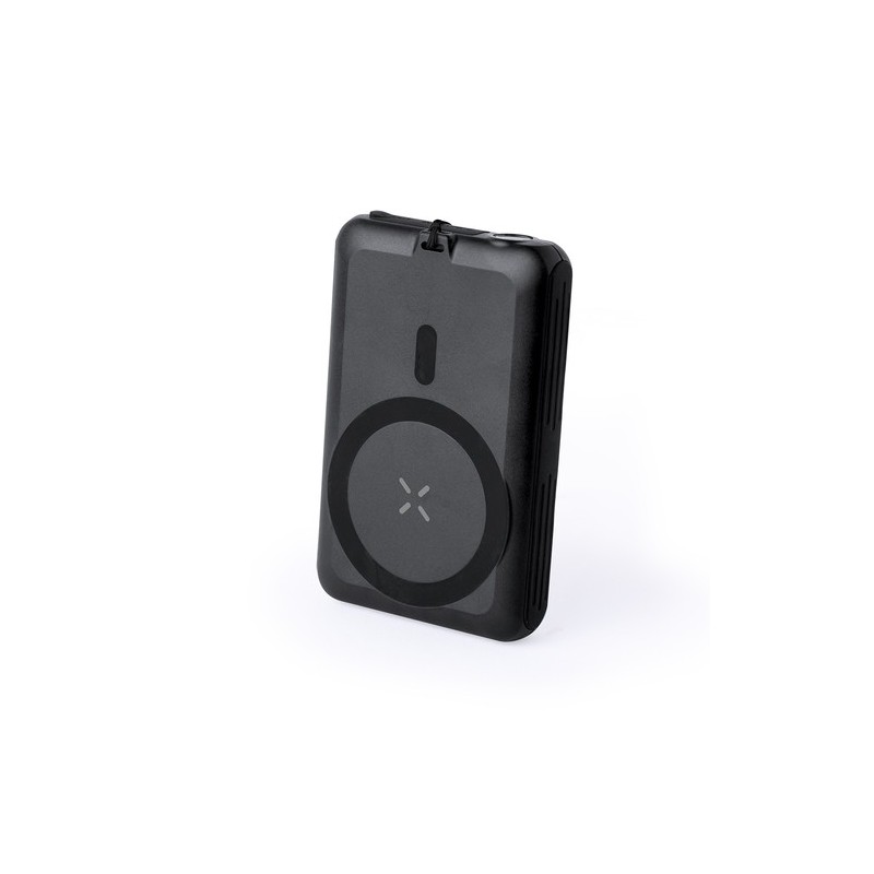 Power Bank Éco-responsable Personnalisée 5000 mAh pas cher Haryin Couleurs : noir cadeau entreprise pas cher