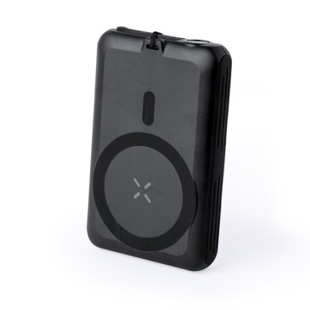 Power Bank Éco-responsable Personnalisée 5000 mAh pas cher Haryin Couleurs : noir cadeau entreprise pas cher