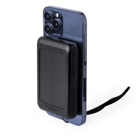 Power Bank Éco-responsable Personnalisée 5000 mAh pas cher Haryin Couleurs : noir goodies publicitaire événementiel