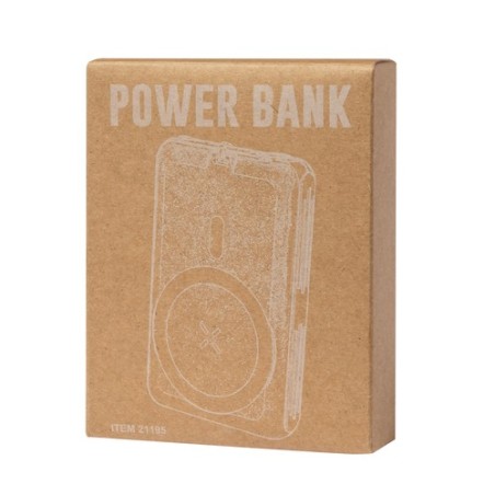 Power Bank Éco-responsable Personnalisée 5000 mAh pas cher Haryin Couleurs : noir objet promotionnel éco-responsable