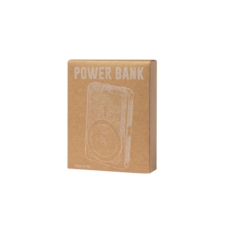Power Bank Éco-responsable Personnalisée 5000 mAh pas cher Haryin Couleurs : noir cadeau collaborateur premium