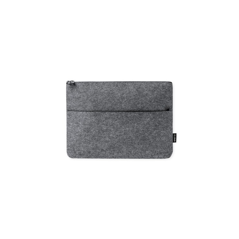 Housse Personnalisée en Feutre RPET Éco-responsable pour Ordinateur Portable Ginax Matières : PET recyclé Couleurs : gris