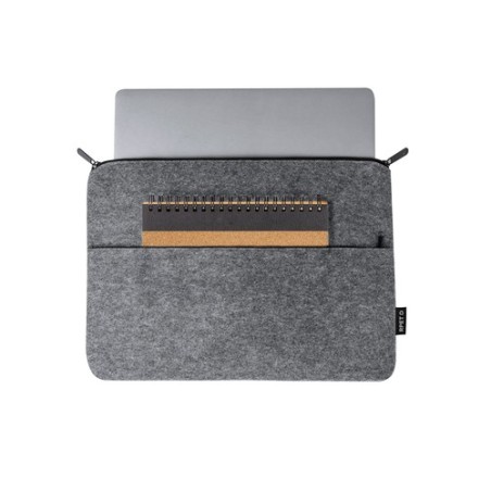 Housse Personnalisée en Feutre RPET Éco-responsable pour Ordinateur Portable Ginax Matières : PET recyclé Couleurs : gris goodie