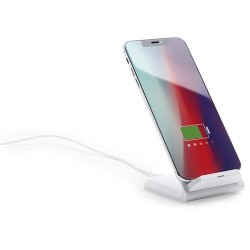 Chargeur Éco-responsable Sans Fil Personnalisé pas cher Tayil RCS Matières : ABS recyclé Couleurs : blanc impression haute défin