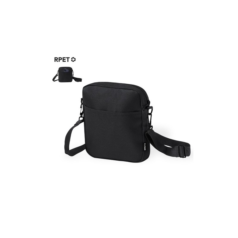 Bandoulière Éco-responsable Pratique Personnalisée pas cher - Simun Couleurs : noir Matières : polyester recyclé personnalisable