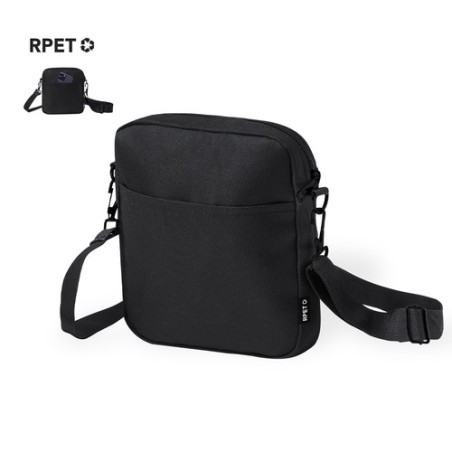 Bandoulière Éco-responsable Pratique Personnalisée pas cher - Simun Couleurs : noir Matières : polyester recyclé personnalisable