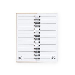 Bloc Notes Éco-responsable Personnalisé pas cher - Sorduk Matières : polypropylène (PP) Couleurs : naturel marquage laser ultra 