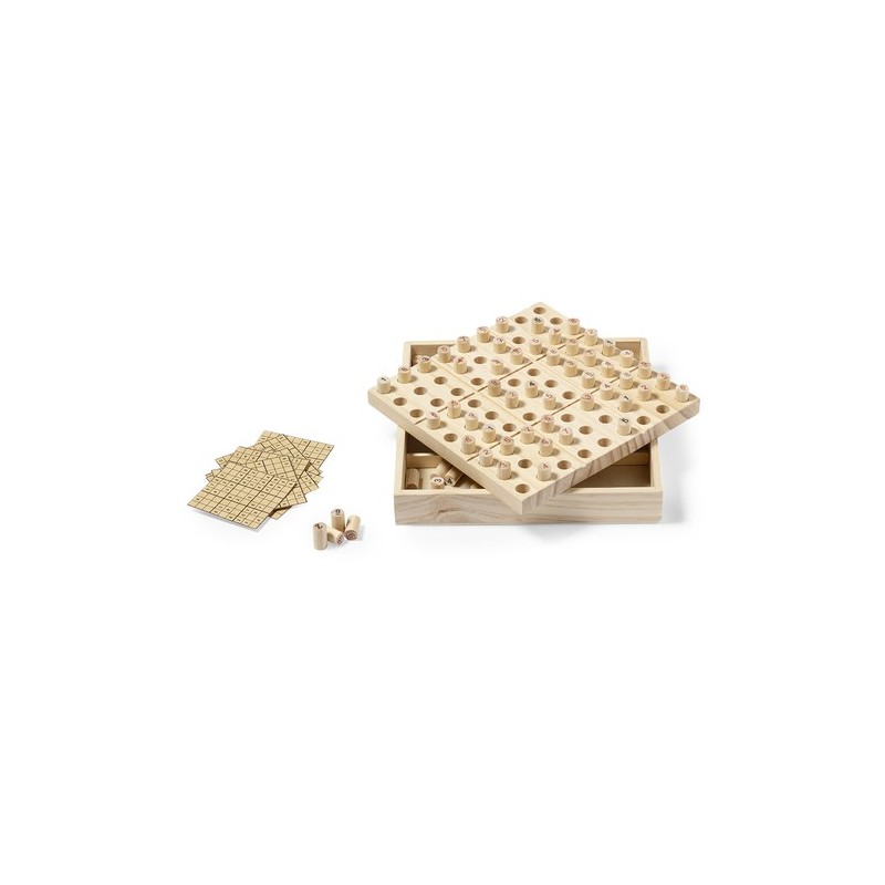 Jeu d'Habilité Éco-responsable Personnalisé - Sudoku pas cher Matières : bois goodies publicitaire événementiel