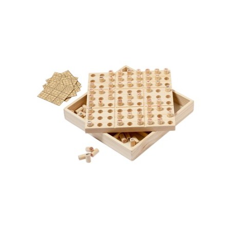 Jeu d'Habilité Sudoku en Bois - Un Défi Amusant
