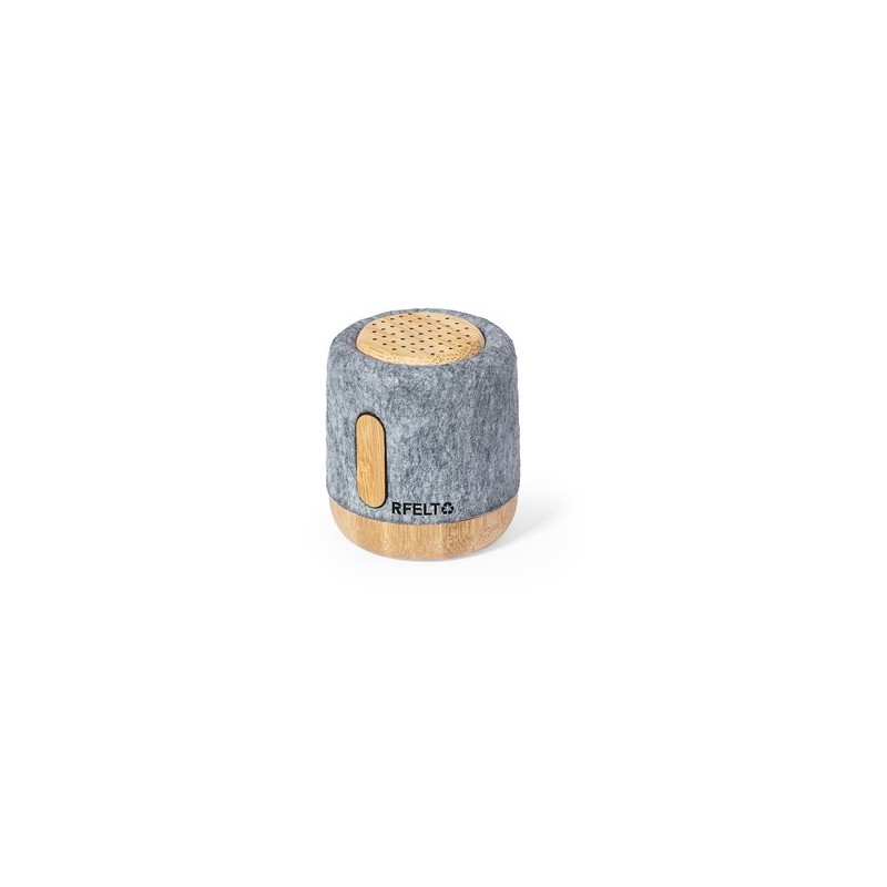 Haut-Parleur Éco-responsable Bluetooth en Bois de Bambou - Boitok Matières : bambou Couleurs : gris cadeau entreprise pas cher