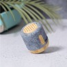 Haut-Parleur Éco-responsable Bluetooth en Bois de Bambou - Boitok Matières : bambou Couleurs : gris marquage laser ultra précis