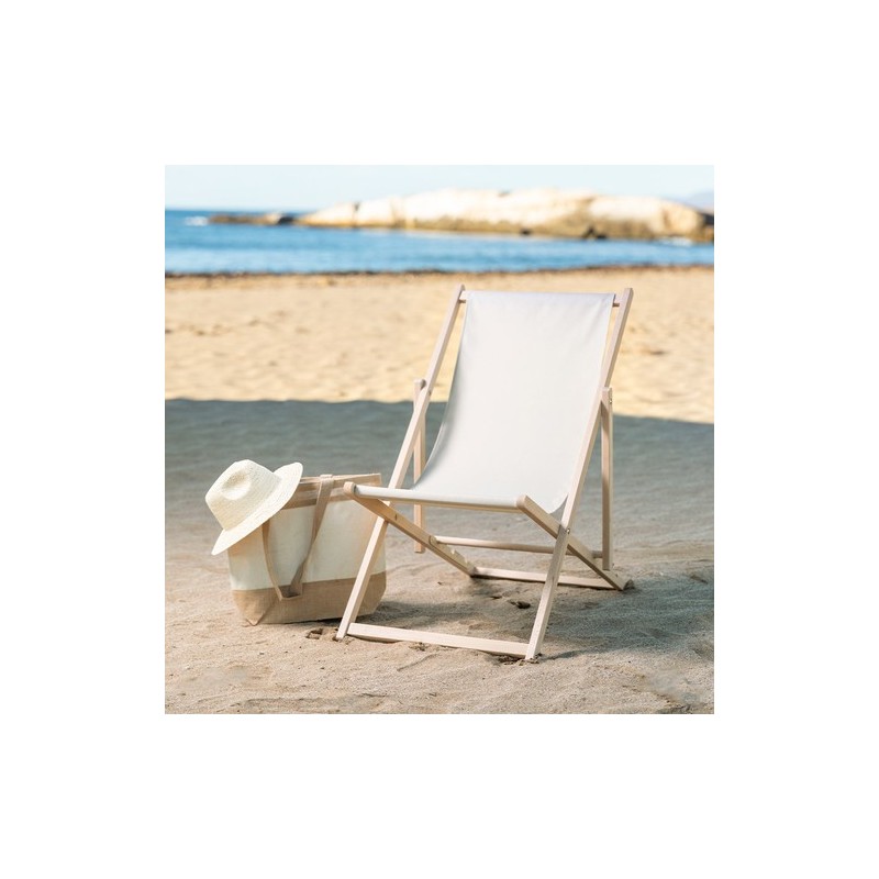 Chaise Pliante Confortable Personnalisée pas cher Rinthia Matières : bois marquage laser ultra précis
