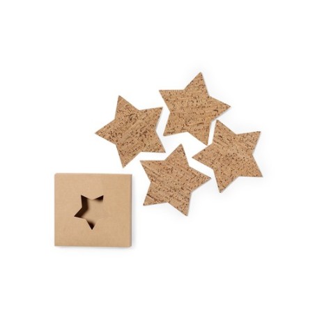 Set Éco-responsable de Sous-Verres Cadeaux d'Entreprise Danop Matières : liège personnalisable avec votre logo