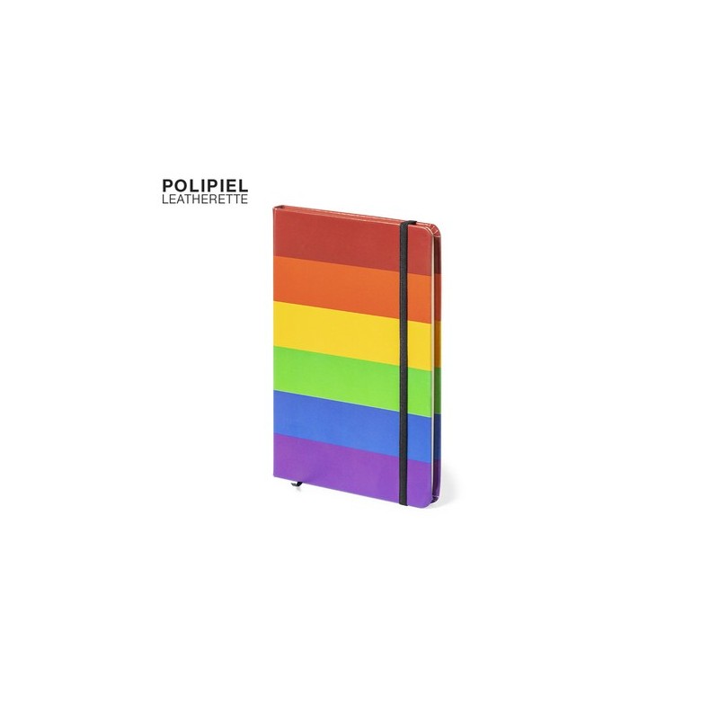 Bloc Notes Personnalisé Pratique et Coloré Locomix Matières : PU Couleurs : rainbow personnalisable avec votre logo