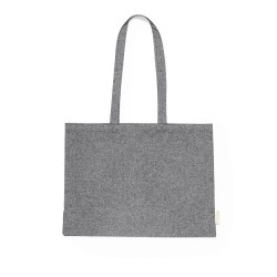 Sac de Shopping Éco-responsable Personnalisé et Pratique en Coton Recyclé Framos Matières : coton recyclé Couleurs : noir impres