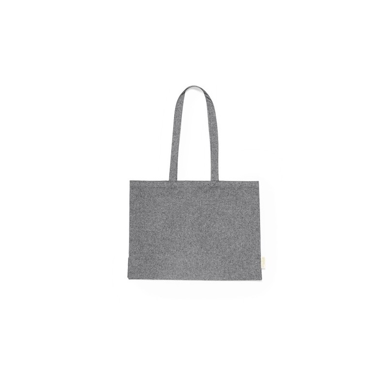 Sac de Shopping Éco-responsable Personnalisé et Pratique en Coton Recyclé Framos Matières : coton recyclé Couleurs : noir impres