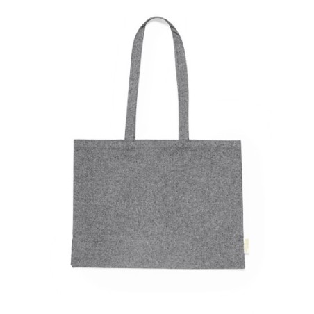 Sac de Shopping Éco-responsable Personnalisé et Pratique en Coton Recyclé Framos Matières : coton recyclé Couleurs : noir impres