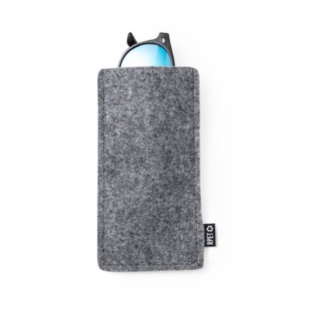 Étui Éco-responsable Pratique Personnalisé en Feutre RPET Kalermix Matières : PET recyclé Couleurs : gris cadeau entreprise pas 