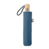 Parapluie pliable  190T en RPET de 23'' - LEEDS Matières : métal Couleurs : bleu impression logo haute qualité
